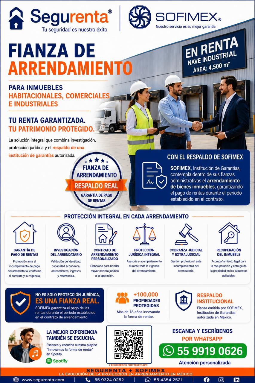 Fianza de Arrendamiento: respaldo institucional para tu renta